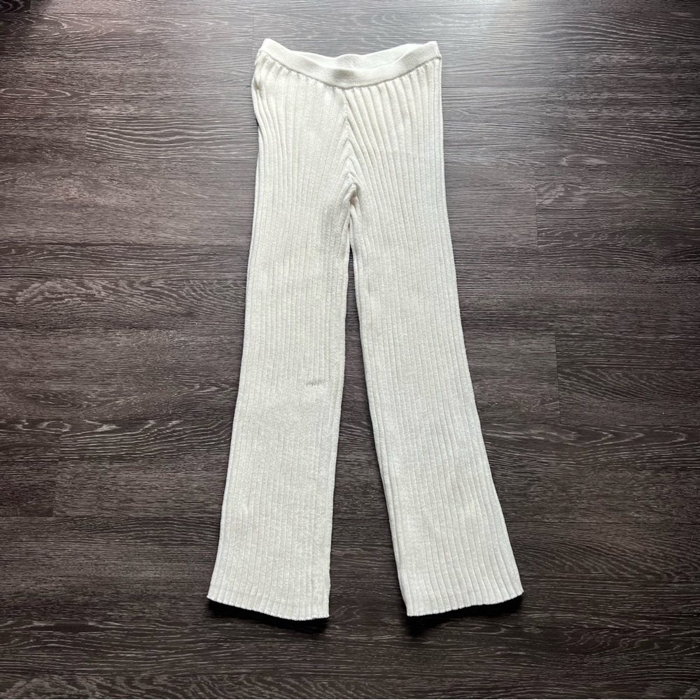 Haven Well Within Organic Cotton Rib-Knit Wide-Leg Pants - Picture 2 of 6
